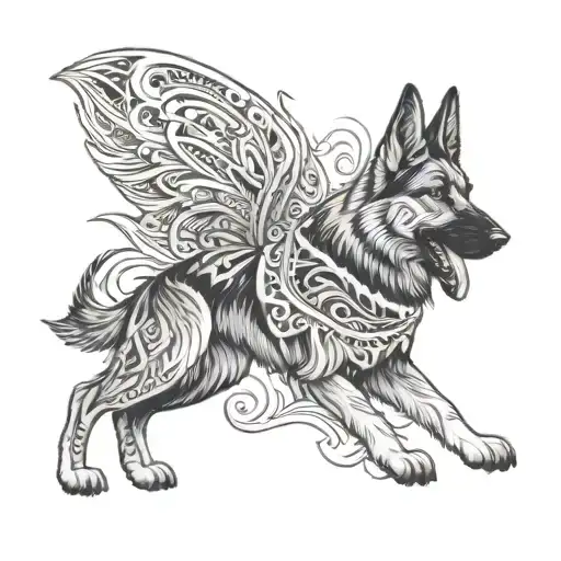 German Shepherd Tribal