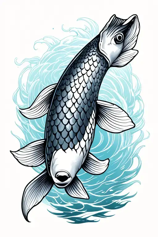 Koi Fish Calf Man Scales