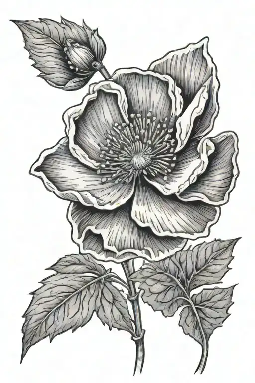 Poppy Flower And Sun Shining