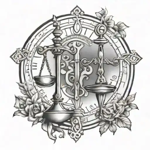 Cross And Libra Zodiac Sign