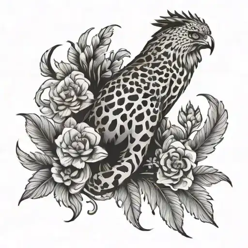 Combination Of Jaguar And Rooster