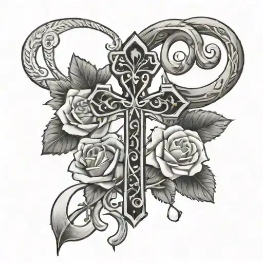 Bed Of Roses On A Ankh
