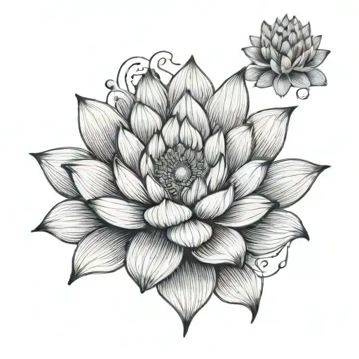 Lotus Flower And Woman's Eyes