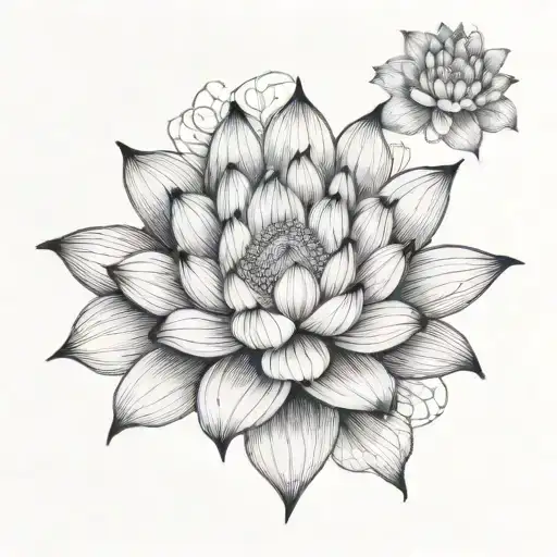 Lotus Flower And Woman's Eyes