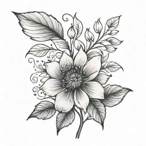 Flower With Name Stem Growing