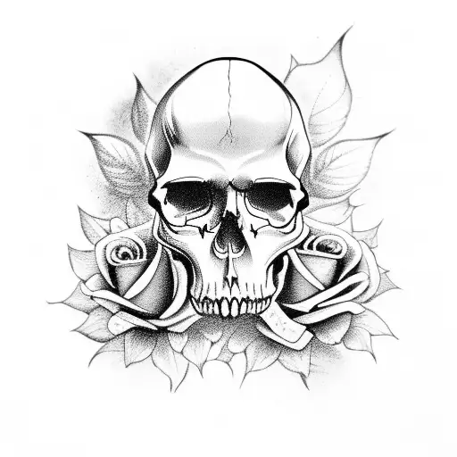 Katrina Skull With Roses