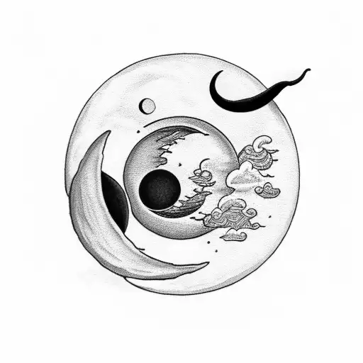 Last Quarter Moon And Waxing Crescent Moon