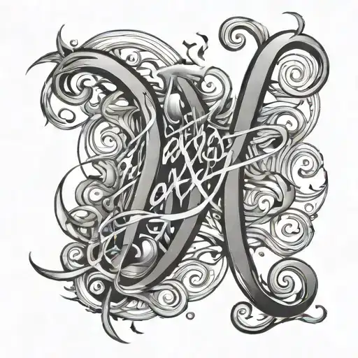 Jaxin In Cursive With Letters On Fire