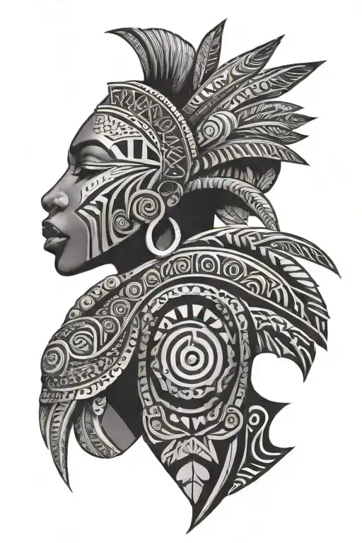 African Tribal Shoulder Design