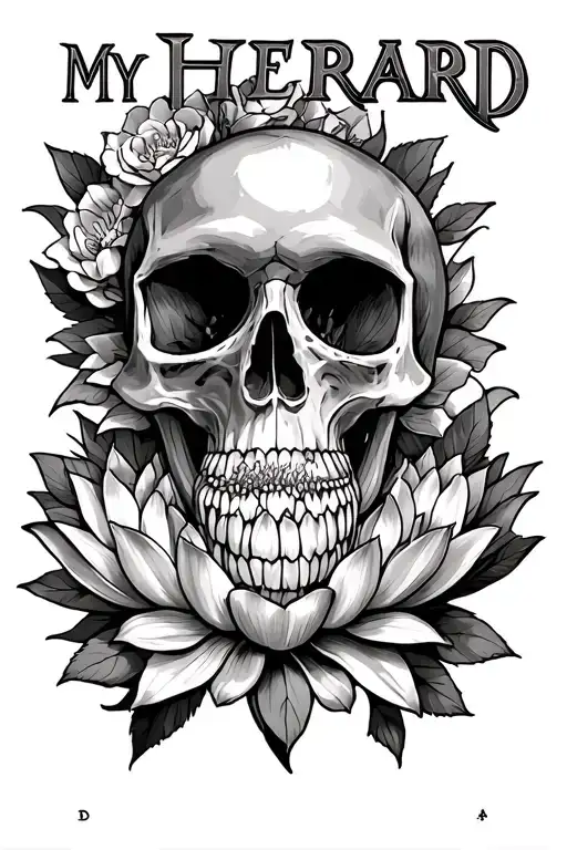 My Last Name Herard Going Down With A Lotus And A Skull Incorporated