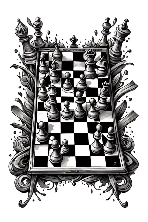 Font And Chess Board Patterns