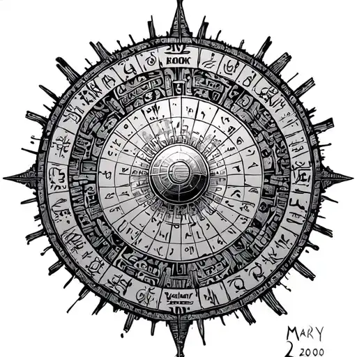 Mayan Calendar With Observatory