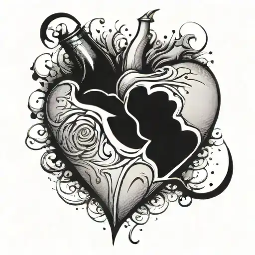 Broken Heart With Sand