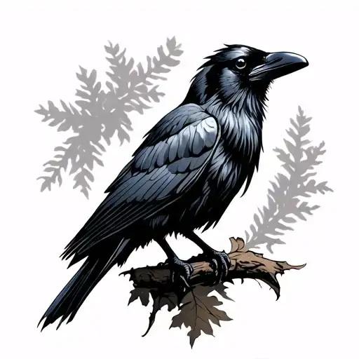 Raven Perched