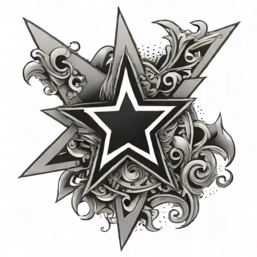 Star With The Letter E Incorporated In Homage