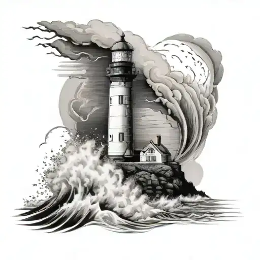Minots Lighthouse In A Storm