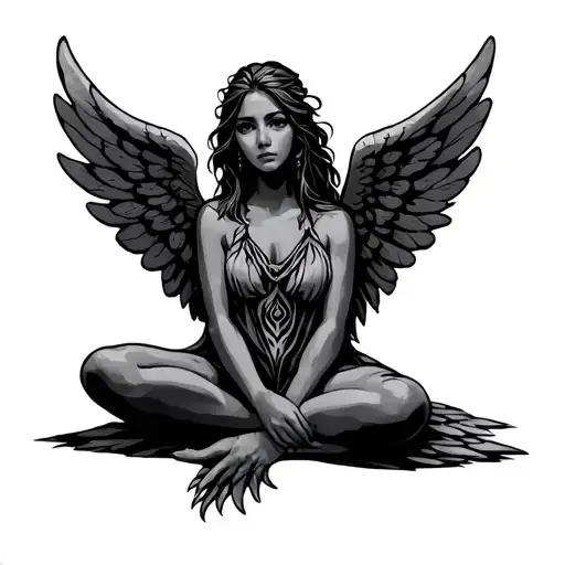 Tribal Angel Sitting