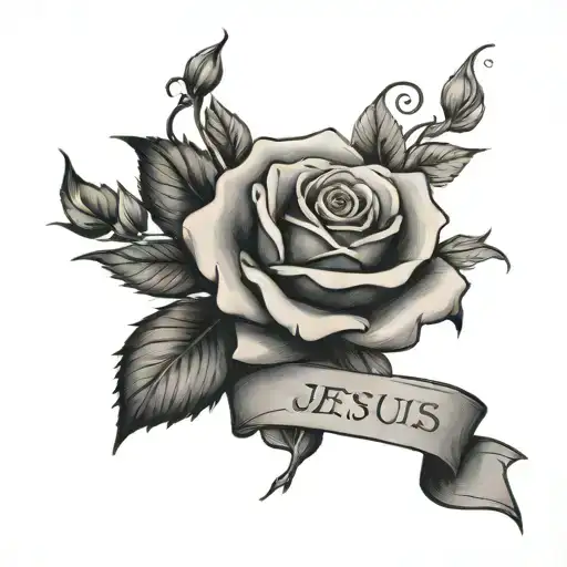 Bible Verse And Jesus With Roses
