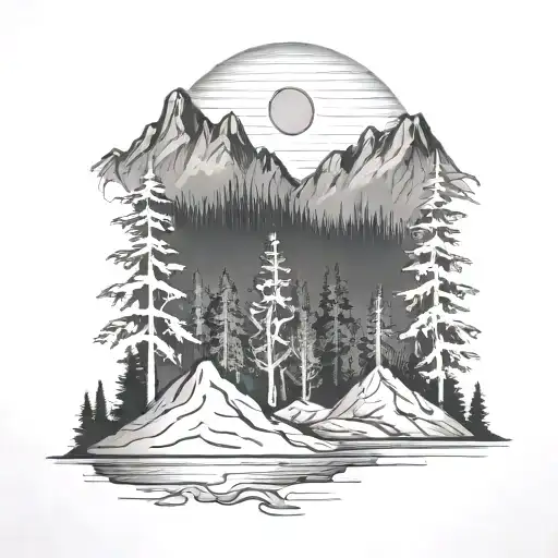 Mountains And Forest