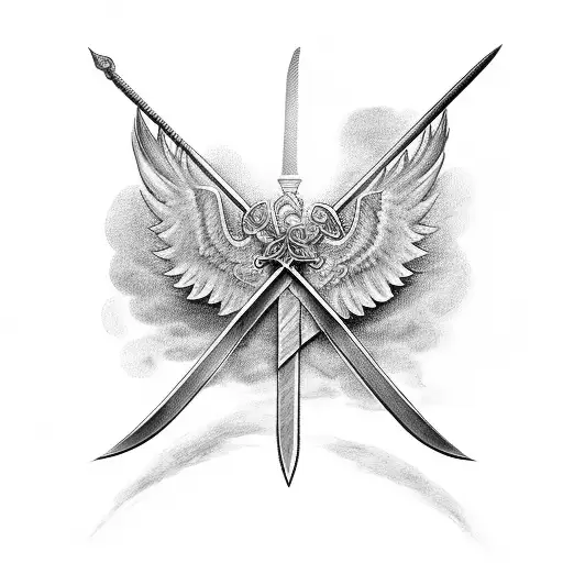 Sword With Wings Attached To It