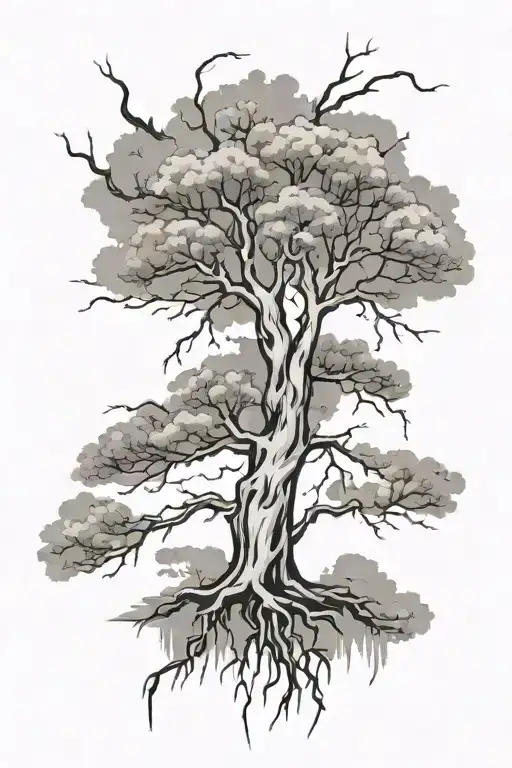 Willow Tree Lightning Bolts Striking