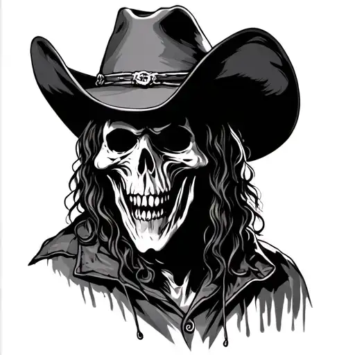 Ghost Wearing Cowboy Hat