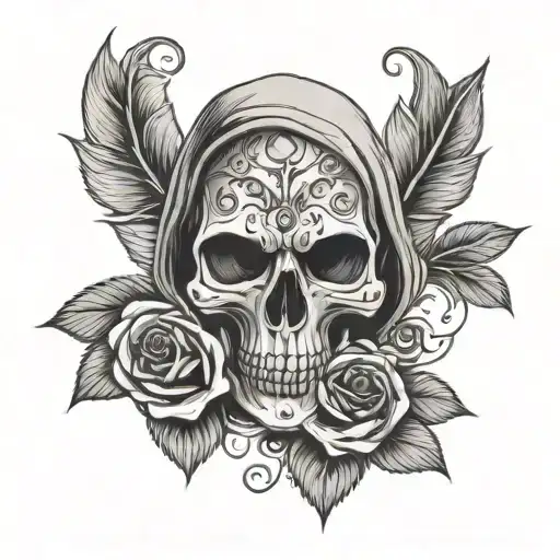 Rose Skull Balaclava Money Flying