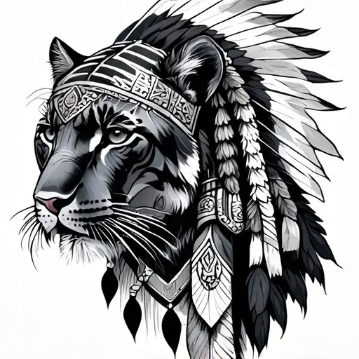 Knight And Indian And Panther