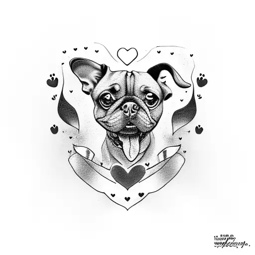 Dog With Heart On It