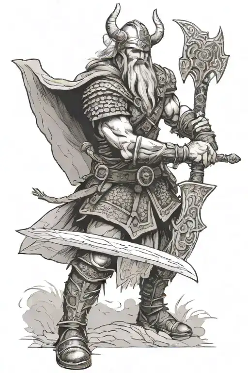 Viking Warrior In Battle He Wounded But He Still Looks Like He Can Keep Fighting