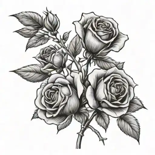 Two Stems Of Alfalfa And One Rose