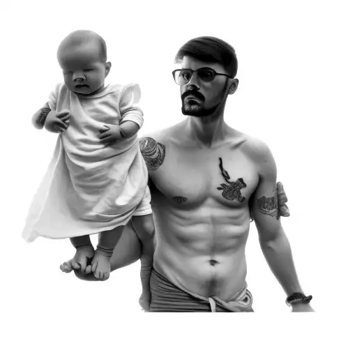 A Man Holding A Baby