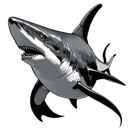 Hammerhead Shark Swimming