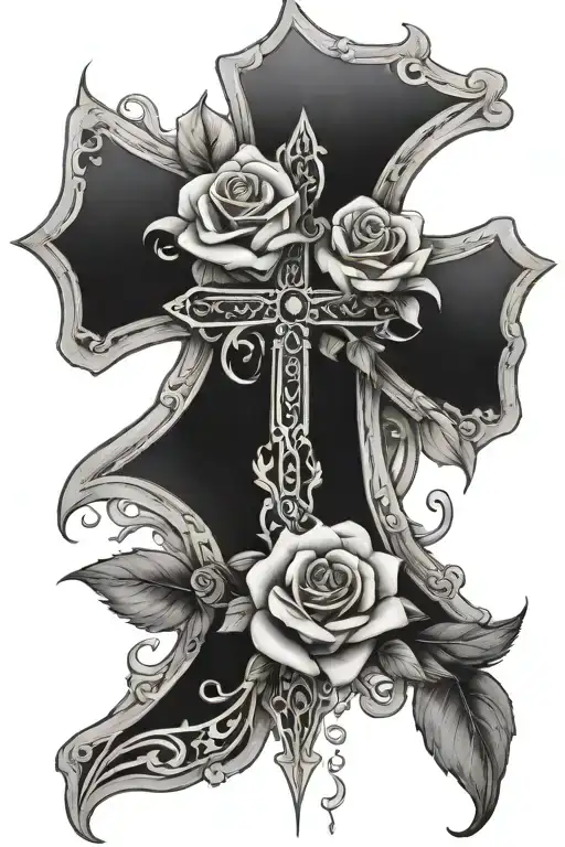 Lorraine Cross With Rose