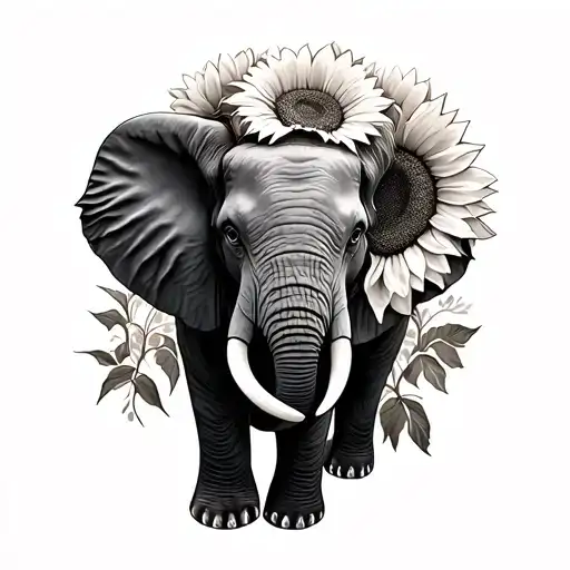 Van Gogh Sunflowers Elephant