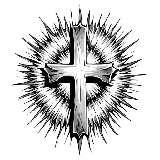 Cross With Sun Rays