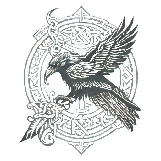 Crow Viking Runes