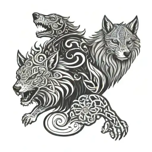 Nordic Skoll And Hati