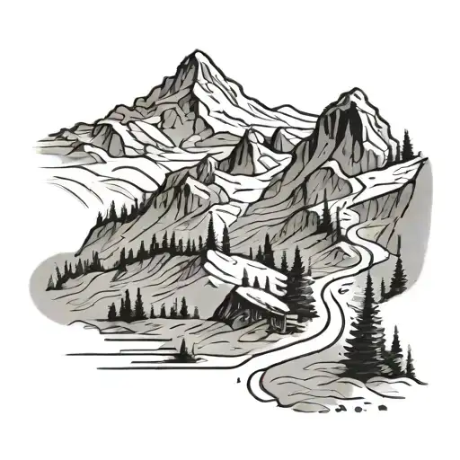 A Hiking Trail Winding Through A Snowy Mountain Peak
