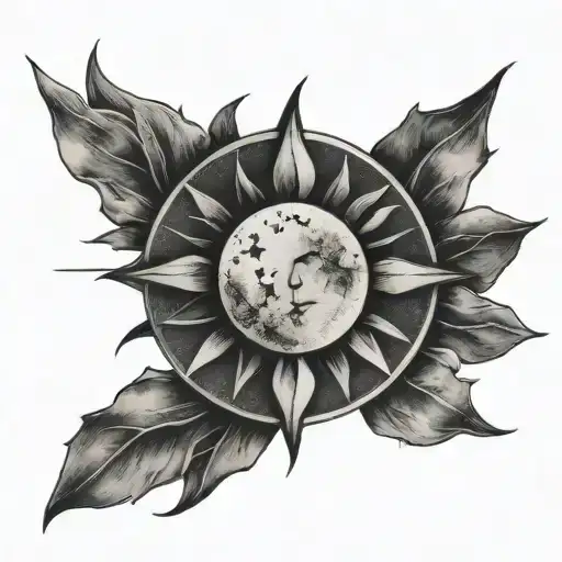 Moon And Sun Estetic Minimalistic