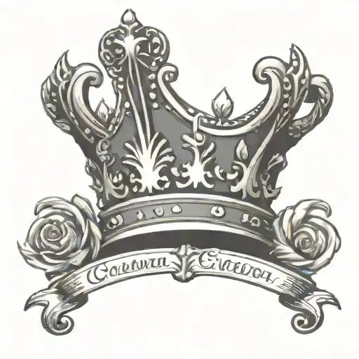 Minamilist Crown On Text Llg