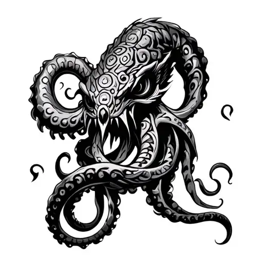 Kraken Old School Fights Kraken Maori Design