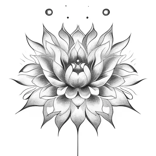 A Beautiful Lotus Flower Engulfed In Flames