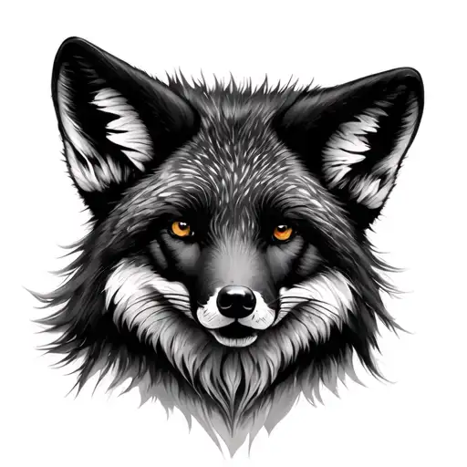 A Realistic Black Fox