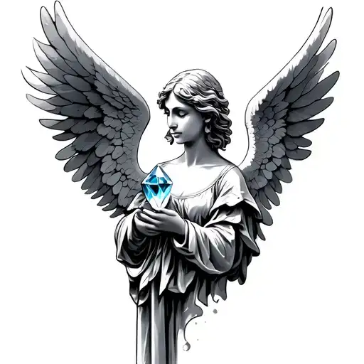 Angel Holding A Crystal