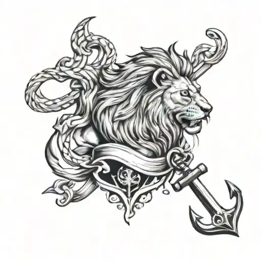 Lion And An Anchor