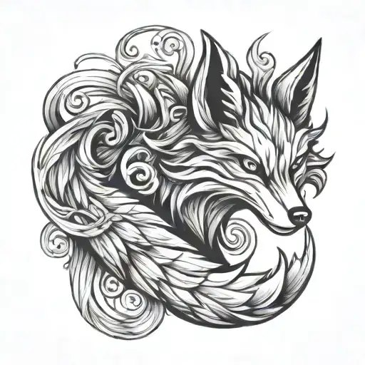 Nine Tailed Red Fox