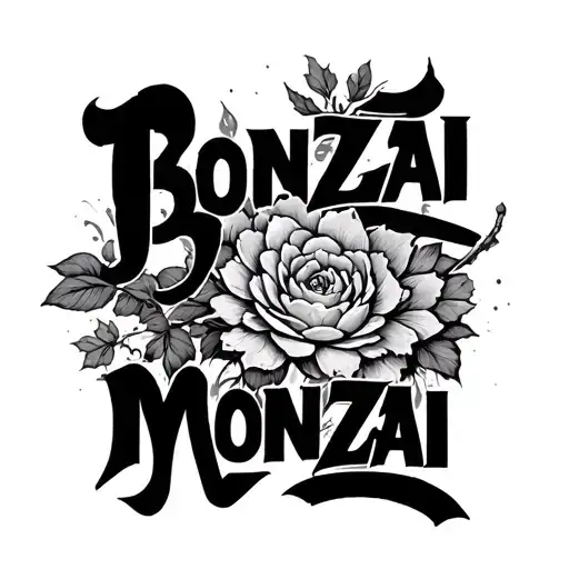 Bonzai Monzai Lettering And Design Combining Elements