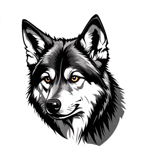 Small Wolf Face