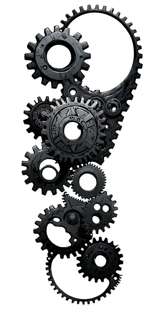 Steampunk Gears Joined Together
